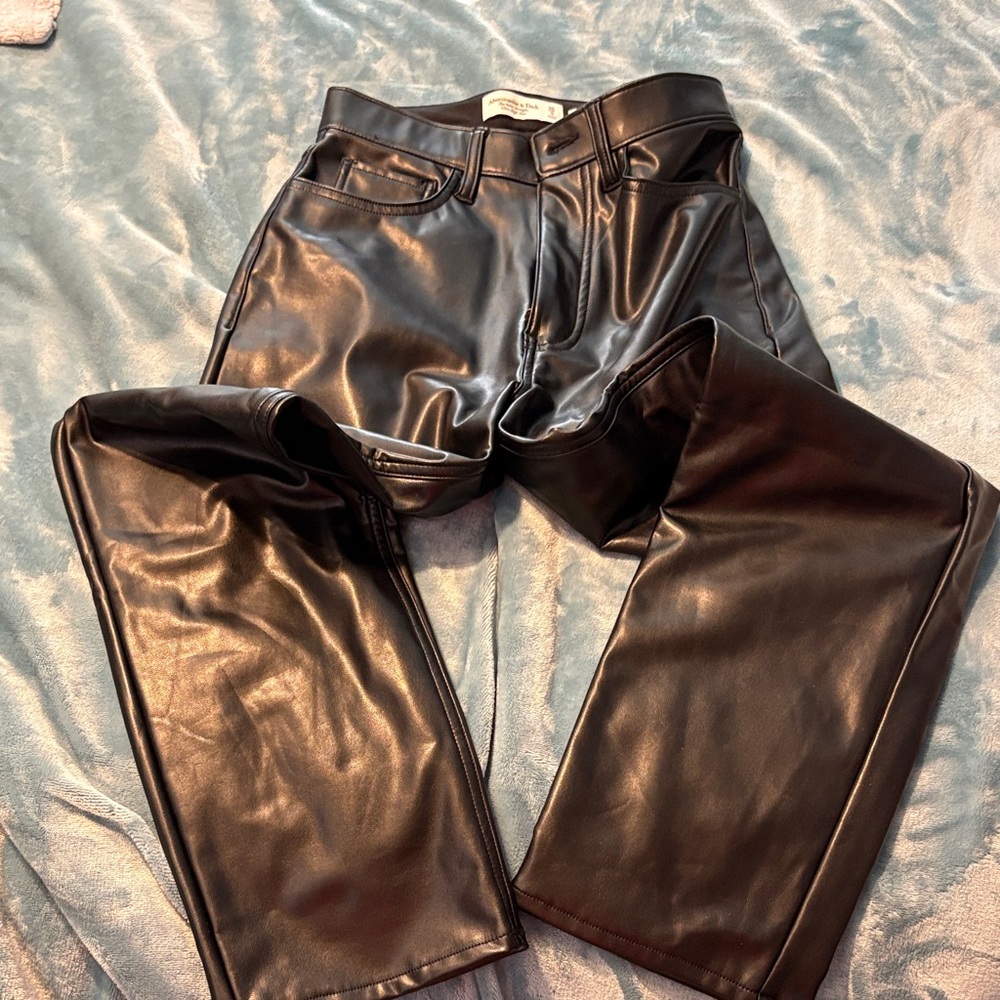 Women’s Black Vegan Leather Pants